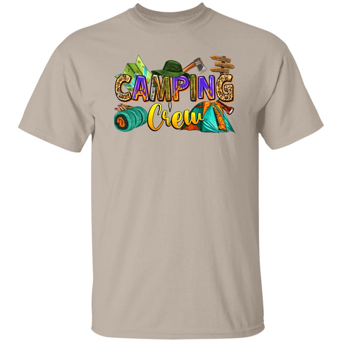 Camping crew T-Shirt Summer camp squad Unisex tee White Sand Sport Grey-Family-Gift-Planet