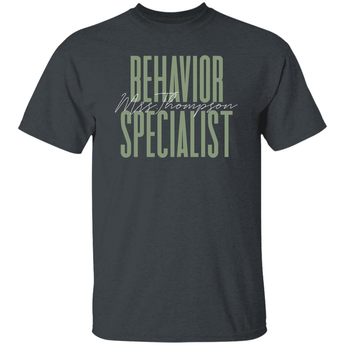 Behavior Specialist T-Shirt gift Behavior Analyst therapist Customized Unisex tee Black Navy Dark Heather-Family-Gift-Planet