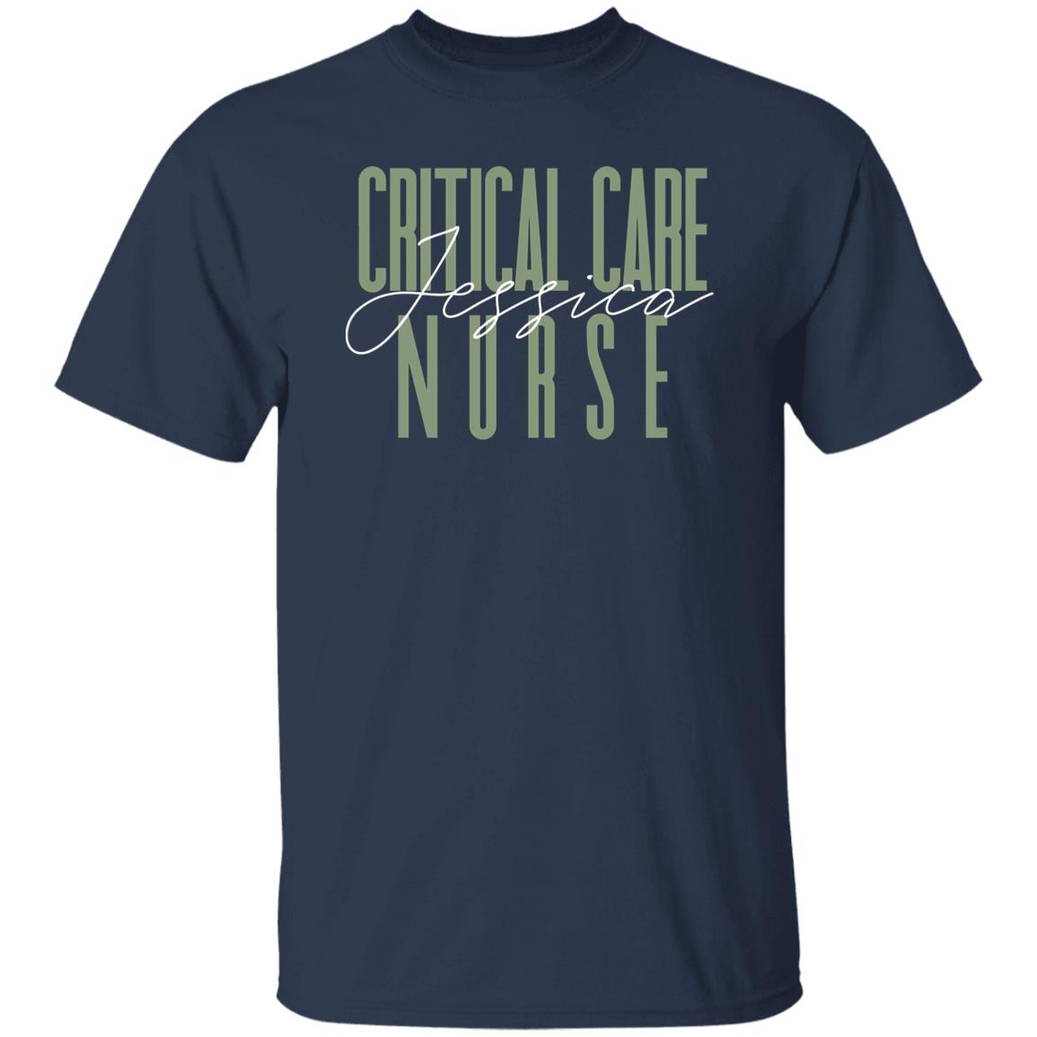 Critical care nurse T-Shirt gift Intensive care unit nurse Customized Unisex tee Black Navy Dark Heather-Family-Gift-Planet