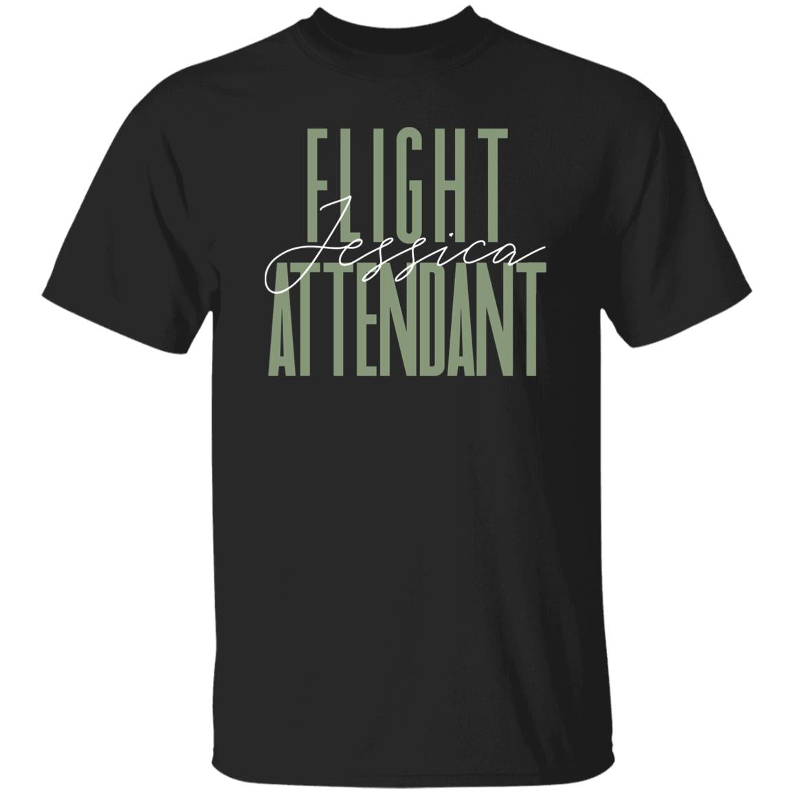 Flight attendant T-Shirt gift Plane Crew Customized Unisex tee Black Navy Dark Heather-Family-Gift-Planet