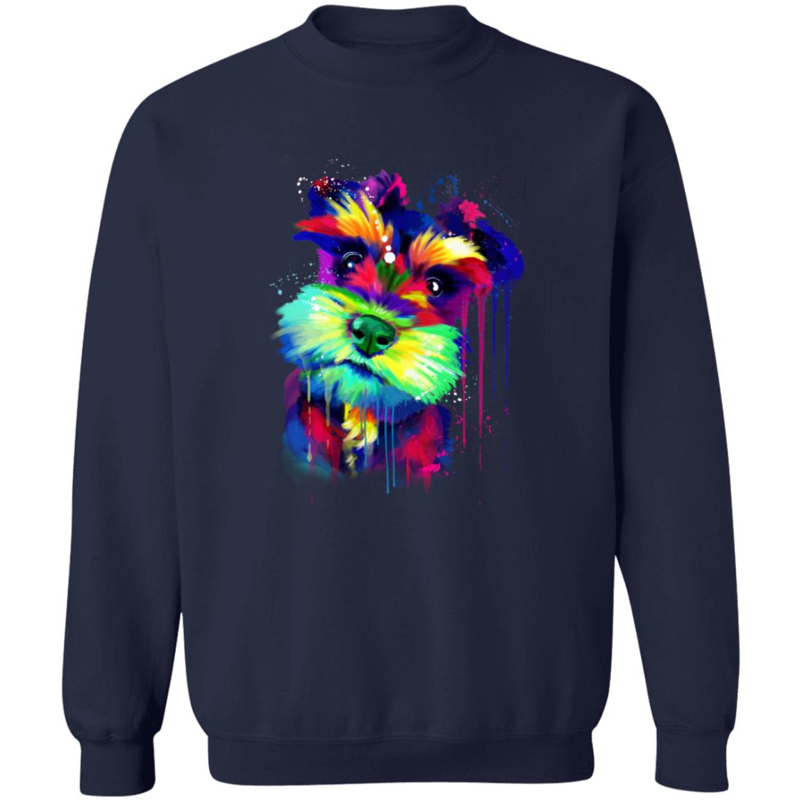 Artistic Schnauzer dog Unisex Crewneck Sweatshirt digital Art-Family-Gift-Planet