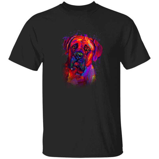 Watercolor Art Bullmastiff dog Unisex shirt S-2XL black navy dark heather-Black-Family-Gift-Planet