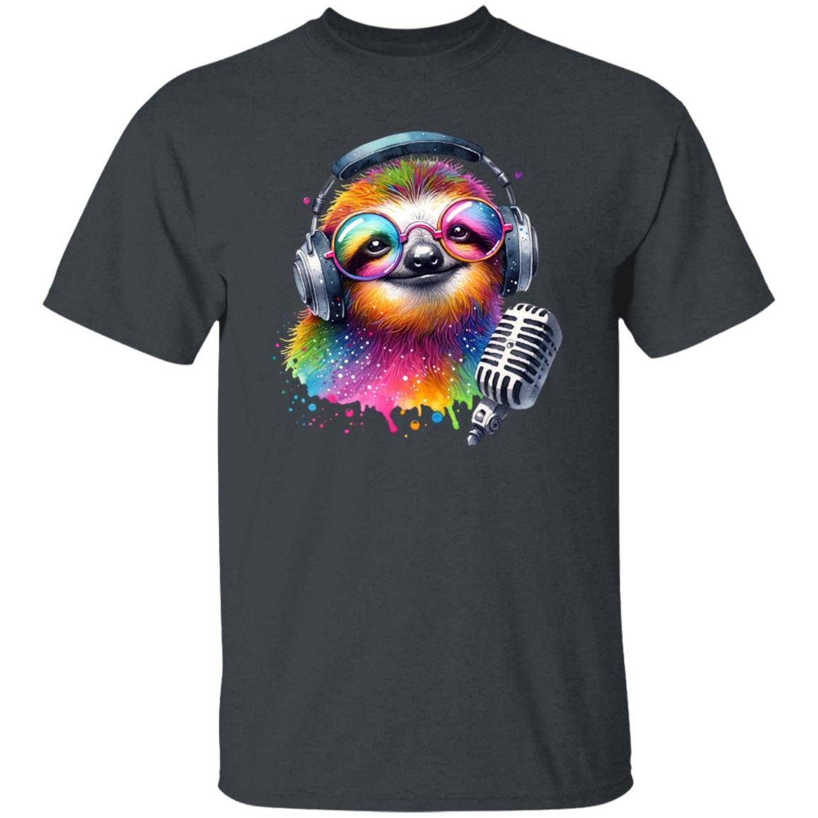 Sloth singer Unisex T-Shirt vocal instructor graduation gift musician tee Black Navy Dark Heather-Family-Gift-Planet