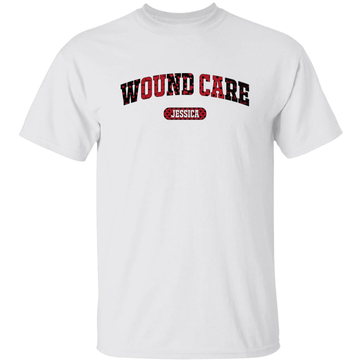 Personalized Wound care Valentine's Day Unisex T-Shirt Custom name Wound care nurse heart love-Family-Gift-Planet