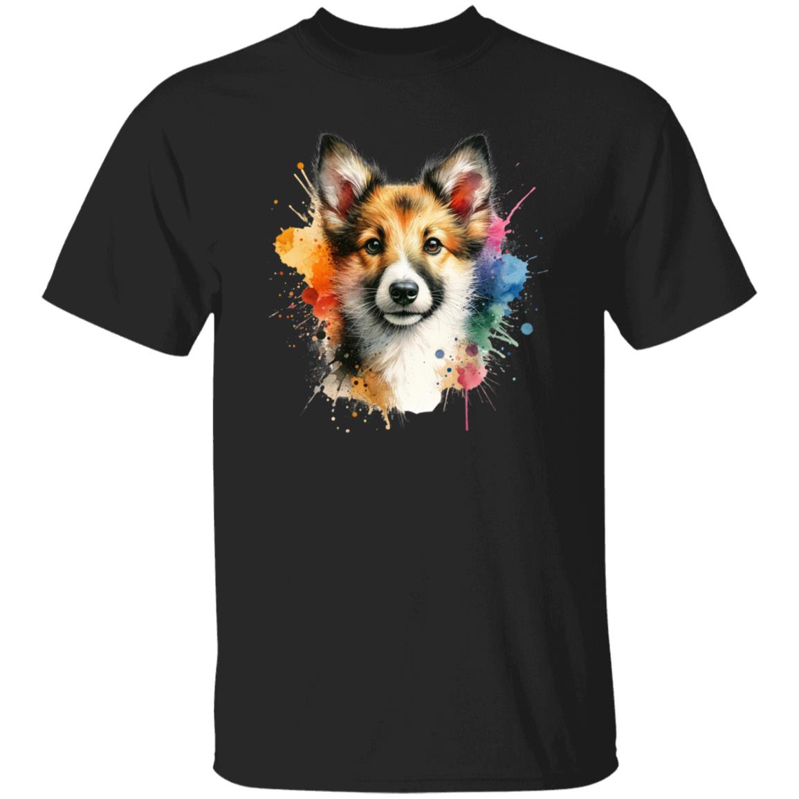 Portuguese Podengo dog mama Color Splash Unisex T-shirt Black Navy Dark Heather-Family-Gift-Planet