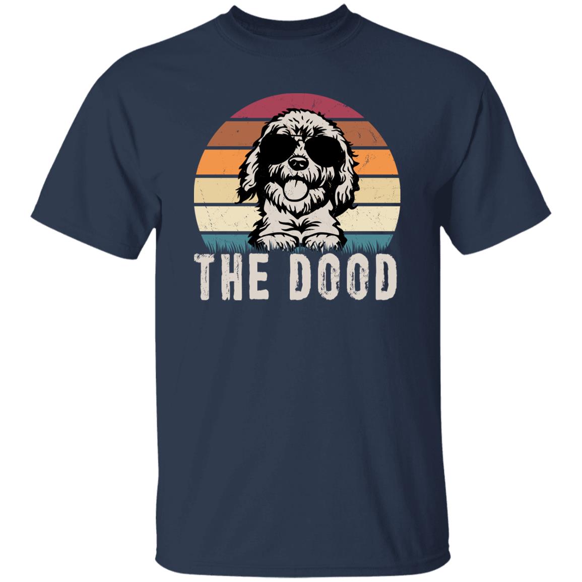 The Dood T-Shirt gift Retro Dood Dog owner Unisex Tee Black Navy Dark Heather-Navy-Family-Gift-Planet