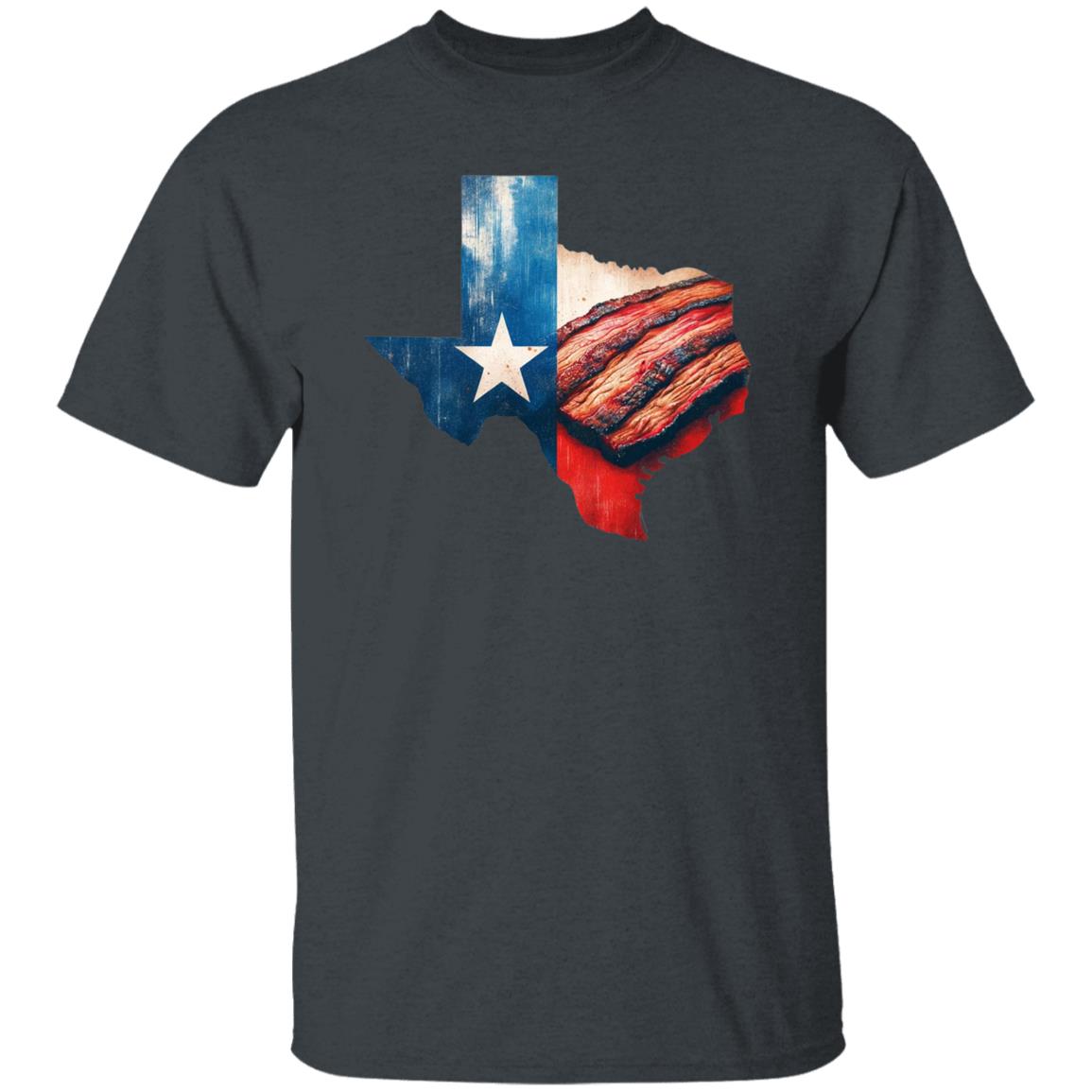 Texas state flag Barbeque Unisex T-shirt Texas beacon tee Black Navy Dark Heather-Family-Gift-Planet
