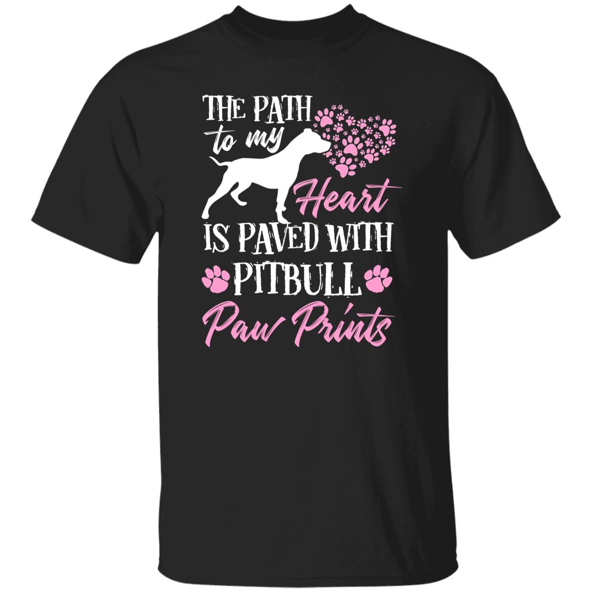 The path to my heart is paved with Pitbull paw prints Unisex t-shirt gift-Family-Gift-Planet