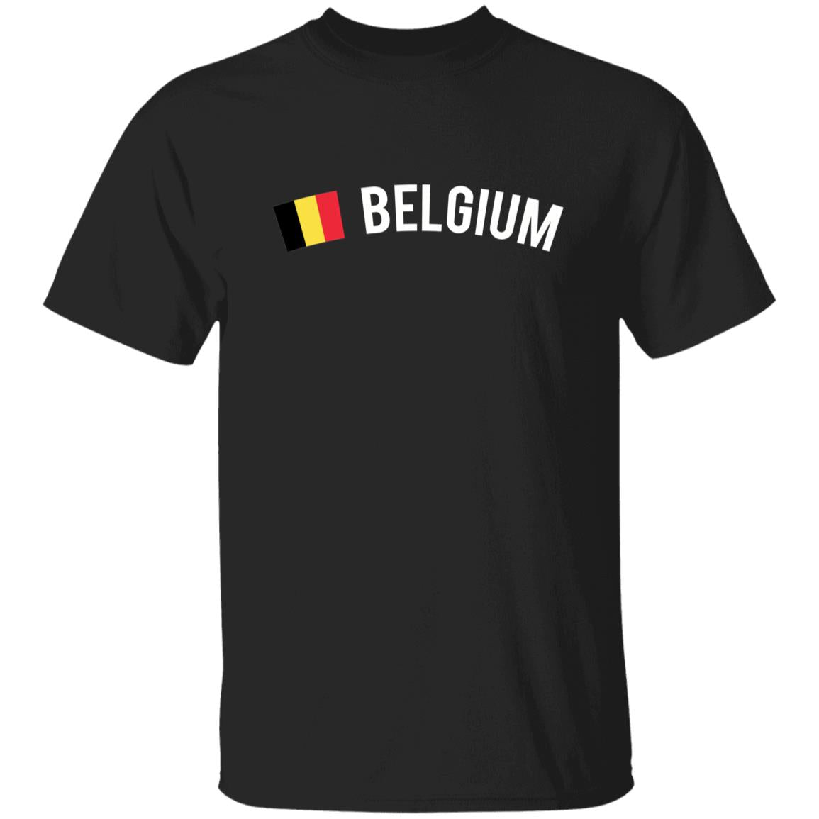Belgium Unisex T-shirt gift Belgian flag tee Brussel White Black Dark Heather-Family-Gift-Planet