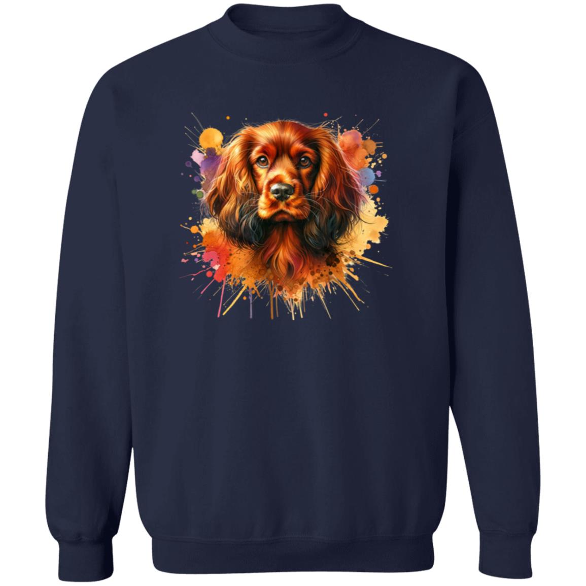 Sussex Spaniel dog mom Color Splash Unisex Sweatshirt Black Navy Dark Heather-Family-Gift-Planet