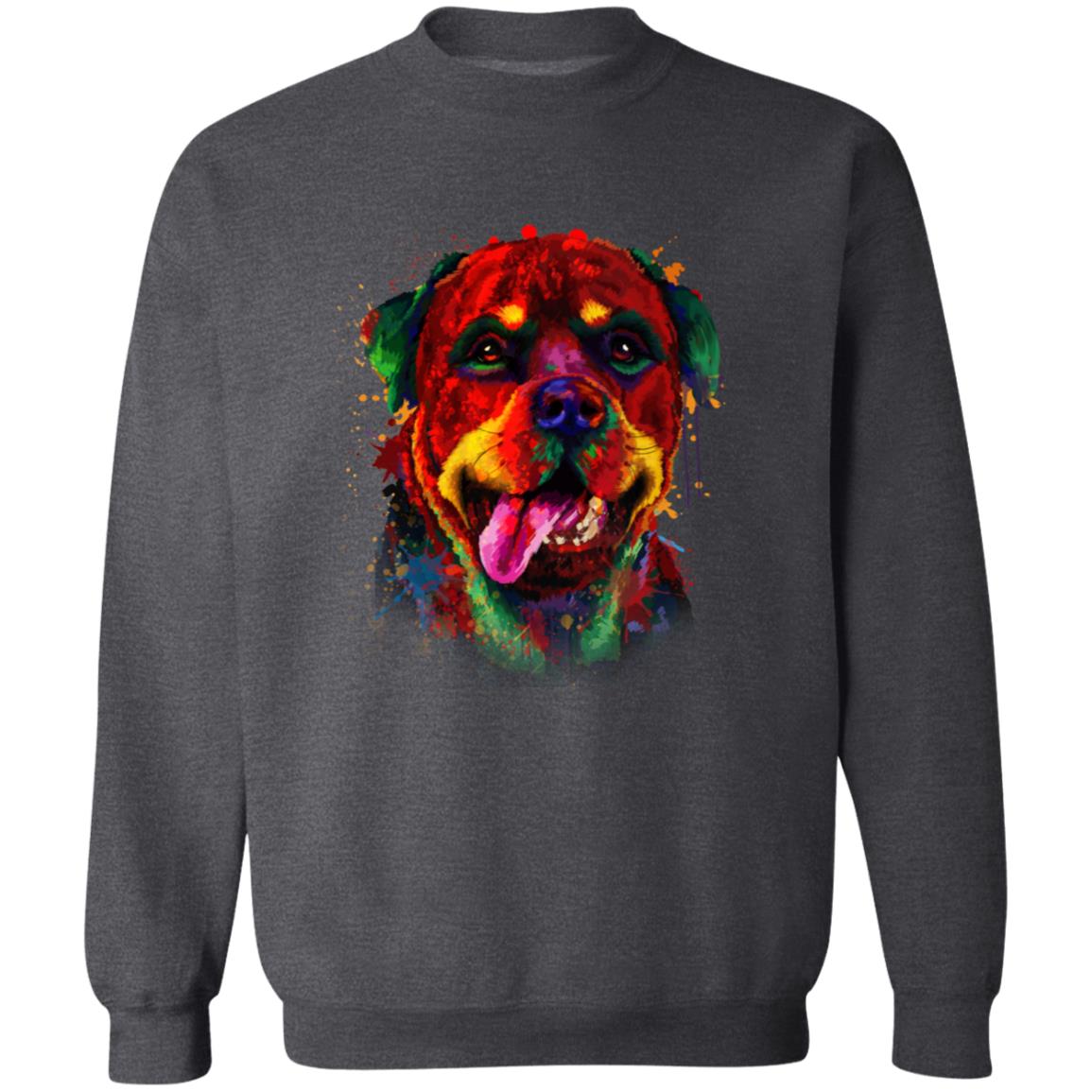 Artistic Rottweiler dog Unisex Crewneck Sweatshirt digital Art-Family-Gift-Planet