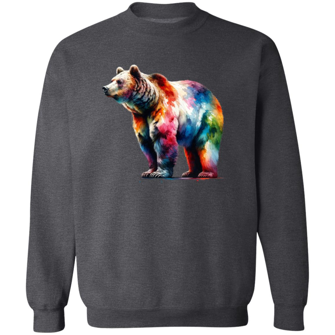 Colorful Grizzly Unisex Sweatshirt Black Navy Dark Heather-Family-Gift-Planet