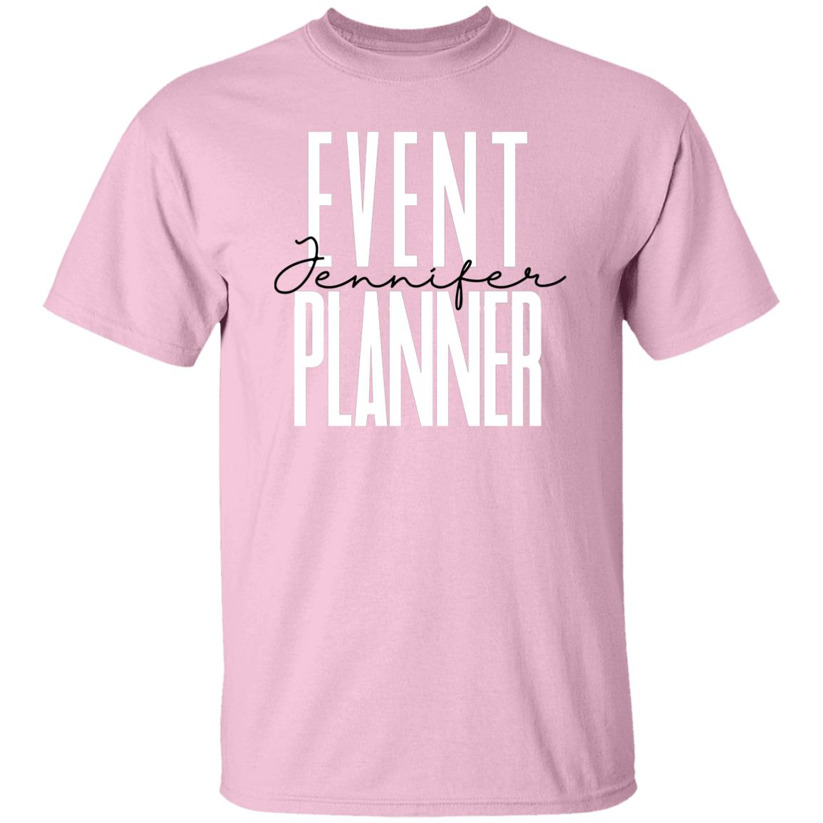 Personalized Event planner Unisex T-shirt Custom Name Wedding planner Sand Blue Pink-Family-Gift-Planet