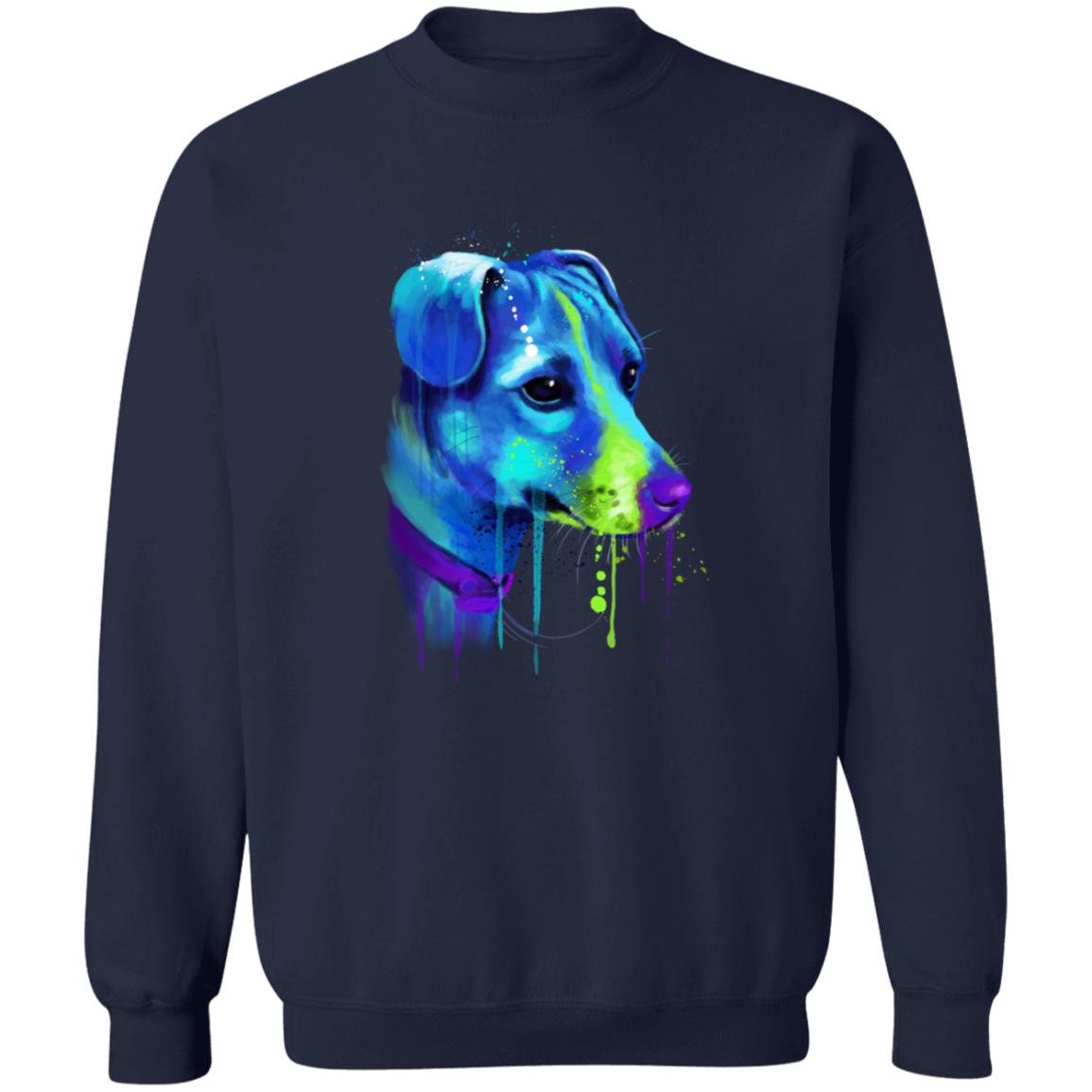 Abstract Jack Russell dog Unisex Crewneck Sweatshirt with expressive splashes-Family-Gift-Planet