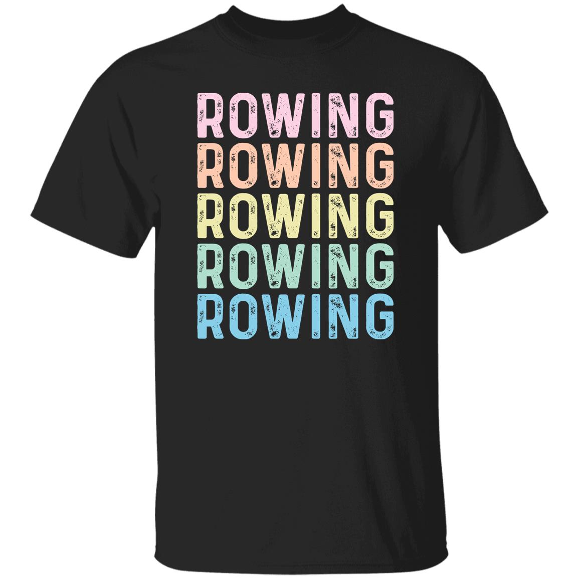 Rowing Unisex Shirt, Rower tee Black S-2XL-Black-Family-Gift-Planet