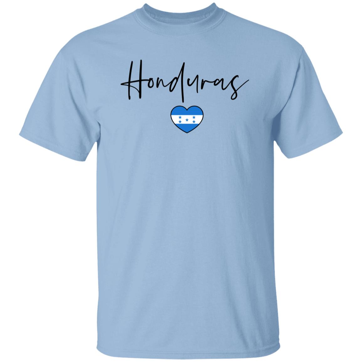 Honduras flag heart Unisex T-shirt Honduras love tee White Sand Blue-Family-Gift-Planet