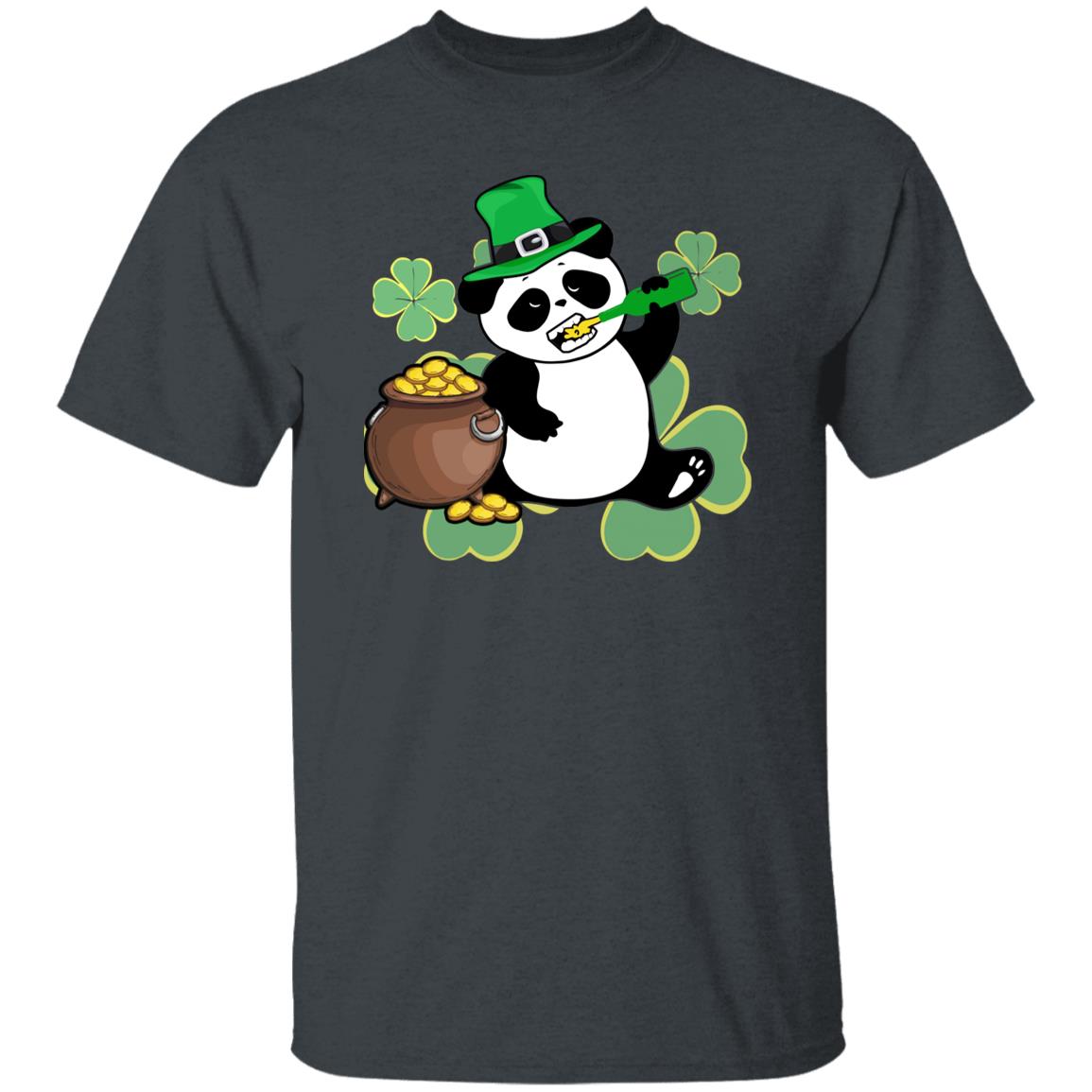 Panda Irish St Patrick Day Unisex t-shirt 4XL 5XL 6XL Irish Green-Dark Heather-Family-Gift-Planet