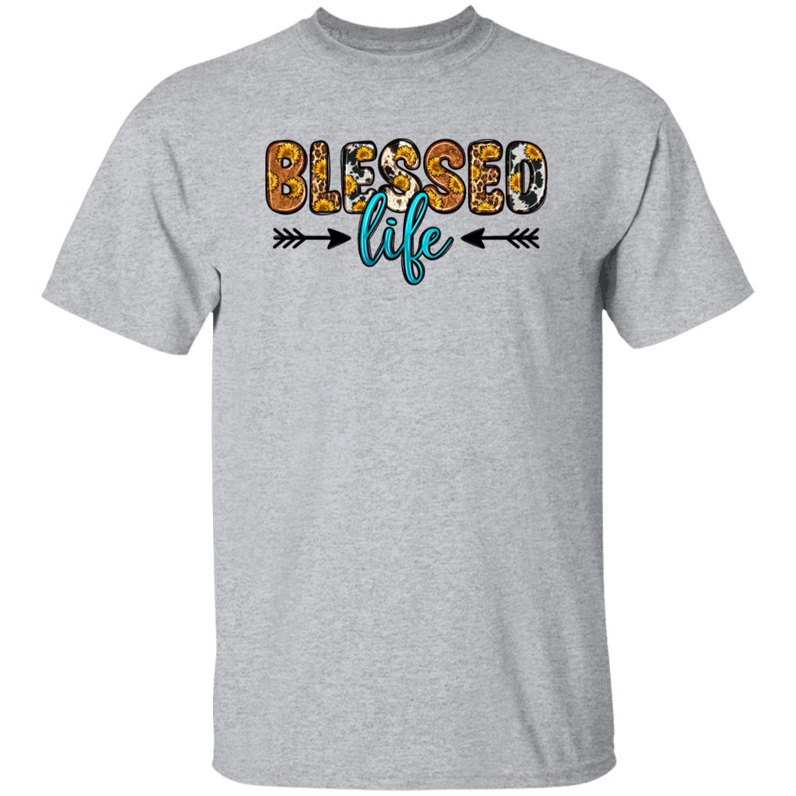 Blessed life T-Shirt Texas Western Blessed Unisex tee Sand White Sport Grey-Family-Gift-Planet