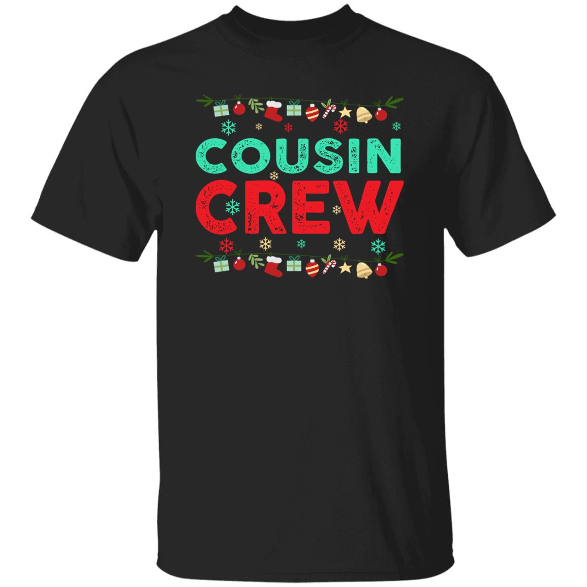 Cousin Crew Christmas Unisex Shirt Christmas party tee Black Dark Heather-Family-Gift-Planet