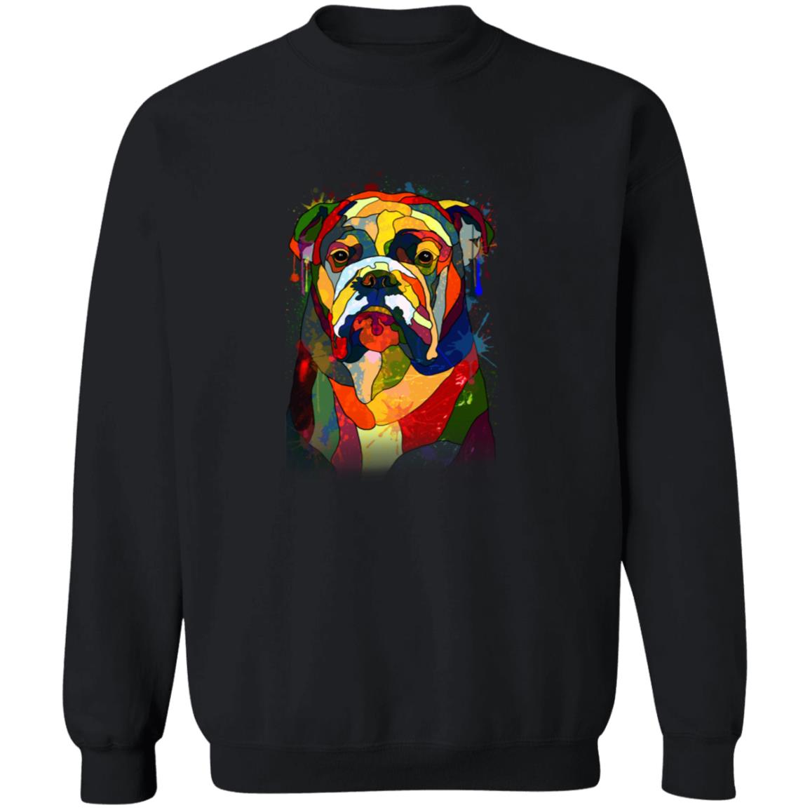 Artistic Bulldog dog Unisex Crewneck Sweatshirt digital Art-Family-Gift-Planet