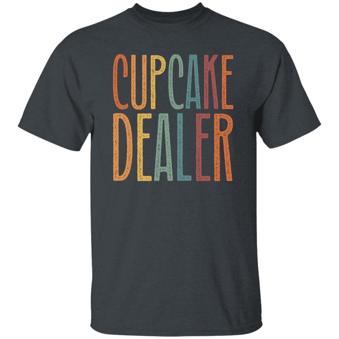 Cupcake dealer Unisex T-Shirt cupcake Baker mama tee Black Dark Heather White-Family-Gift-Planet