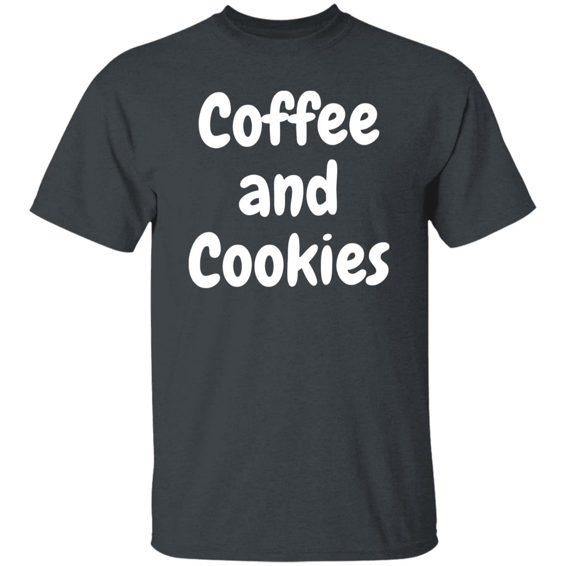 Coffee and Cookies Unisex Tshirt baker cookie lover Black Dark Heather Navy-Dark Heather-Family-Gift-Planet