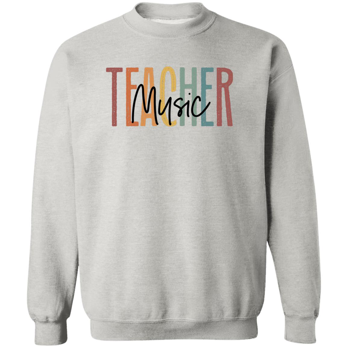 Music teacher Sweatshirt Crewneck Unisex Gildan Sand Ash S-2XL-Ash-Family-Gift-Planet