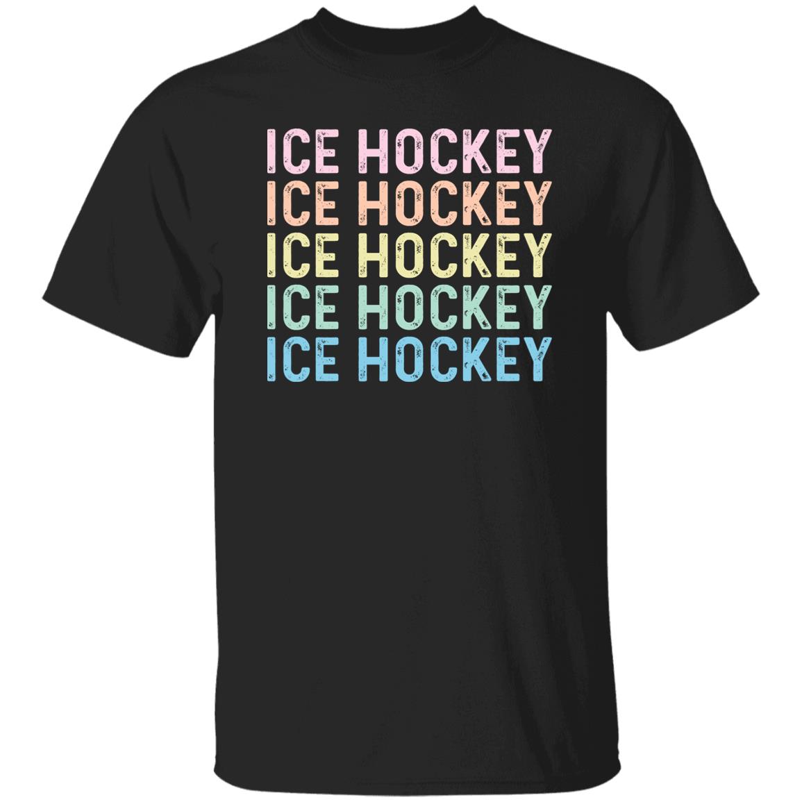 Ice Hockey Unisex Shirt, Hockey player tee Black S-2XL-Black-Family-Gift-Planet