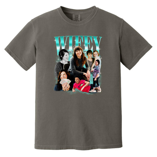 custom 60 - wifey Custom Comfort Colors Unisex T-Shirt Personalized bootleg rap tee-Pepper-Family-Gift-Planet