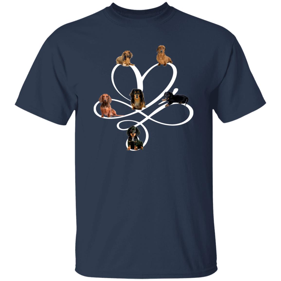 Infinity dog Unisex t-shirt gift black navy dark heather-Family-Gift-Planet