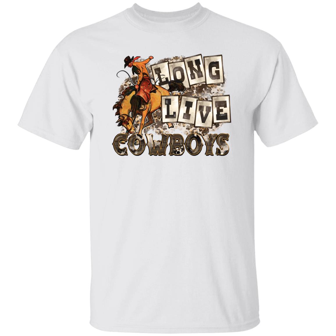Long live cowboys T-Shirt gift Trendy Western horse cowboy Unisex Tee Sand White Sport Grey-Family-Gift-Planet