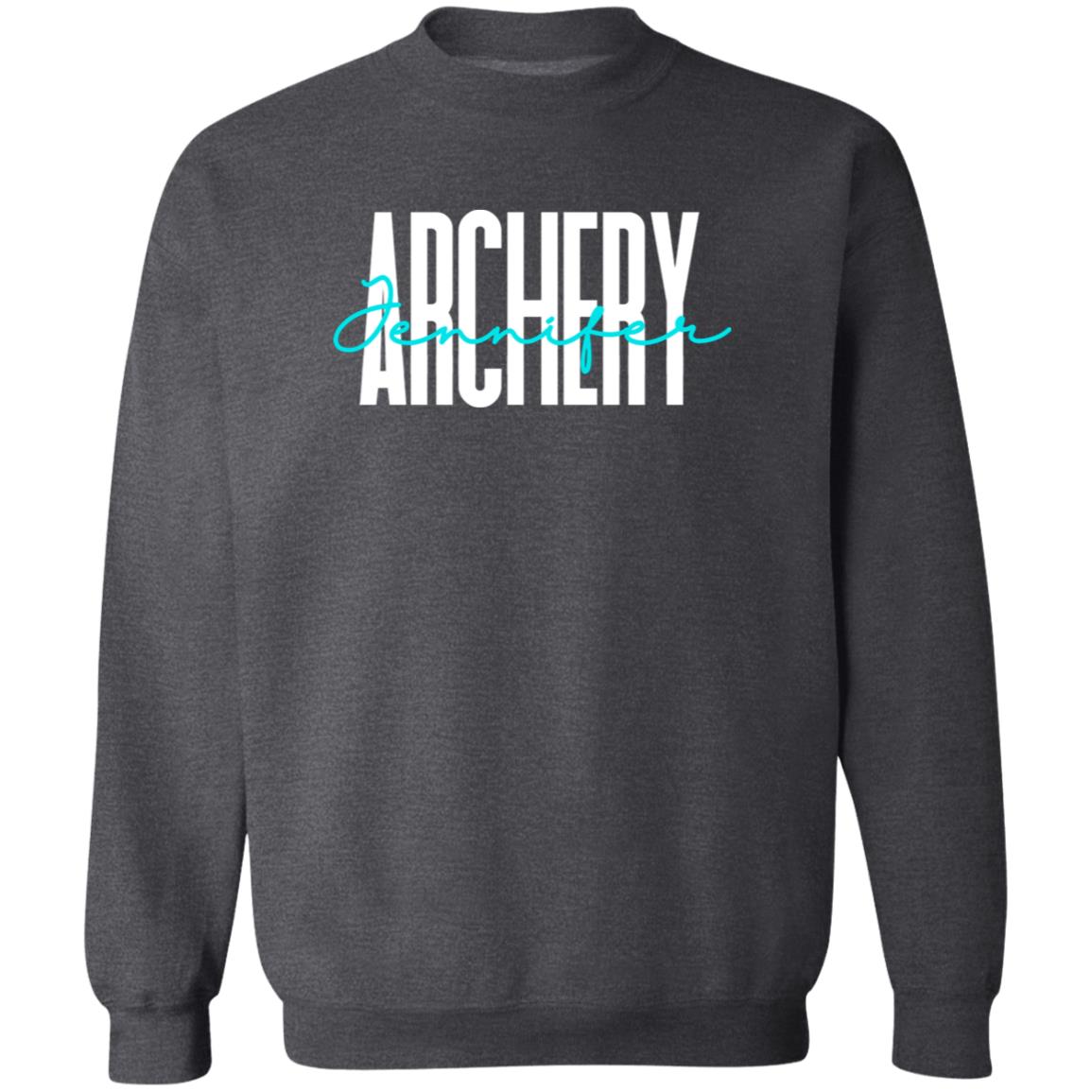 Personalized Archery Unisex Sweatshirt Custom name archer Sand Black Dark Heather-Family-Gift-Planet