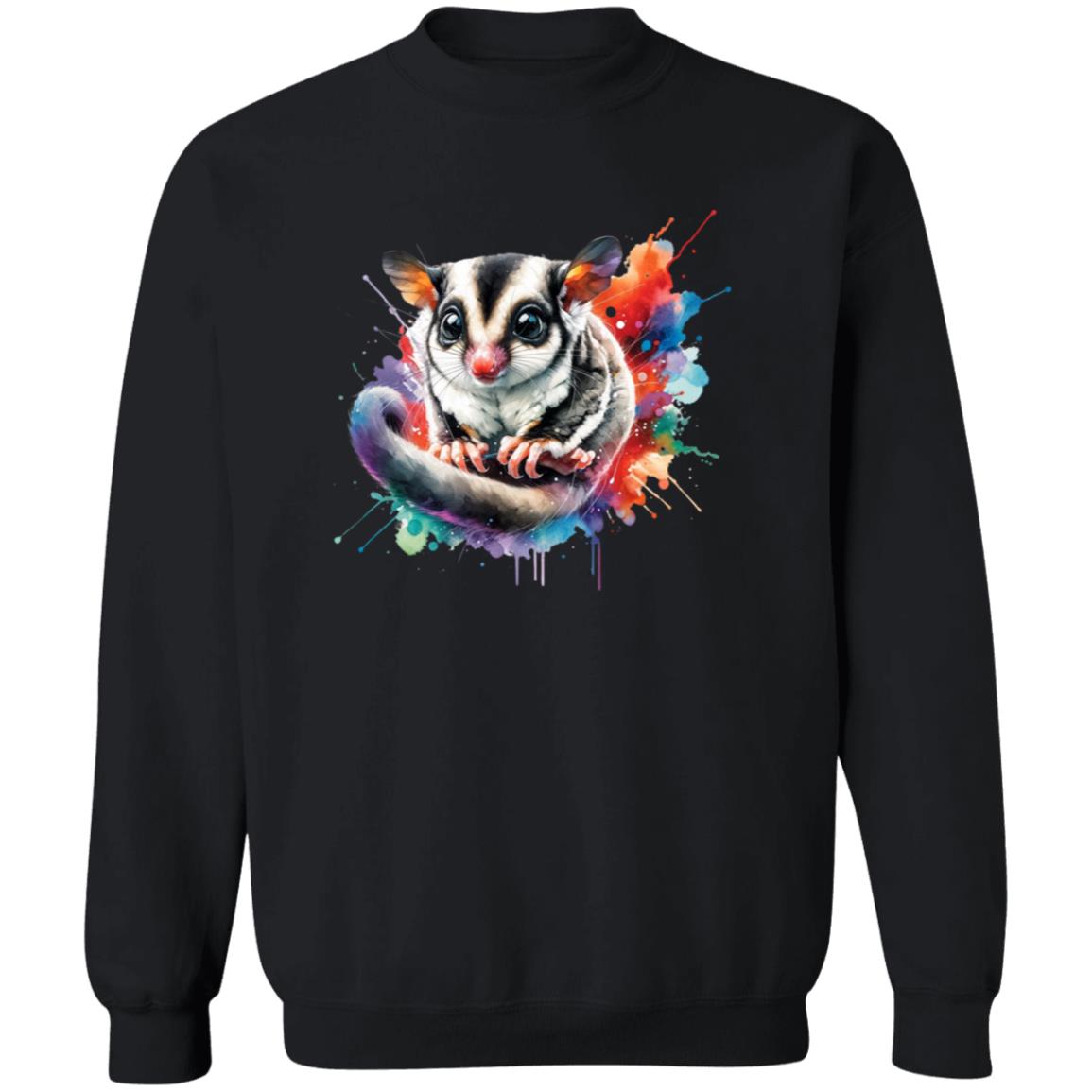 Chinchilla Color Splash Unisex Sweatshirt Black Navy Dark Heather-Family-Gift-Planet