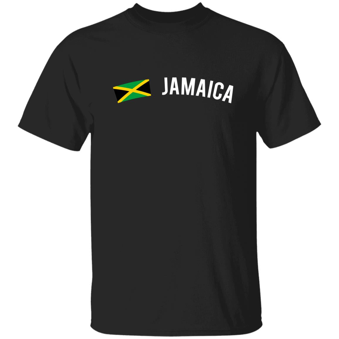 Jamaica Unisex T-shirt gift Jamaica flag tee Kingston White Black Dark Heather-Family-Gift-Planet