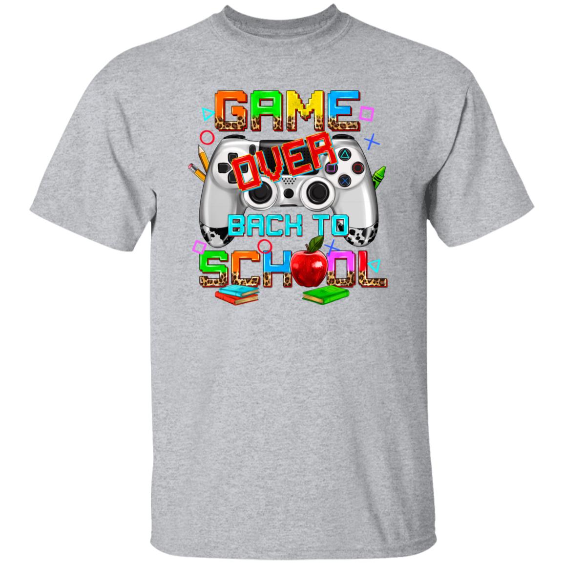 Back to school teacher T-Shirt gift Game over back to school game console Unisex tee Sand White Sport Grey-Family-Gift-Planet