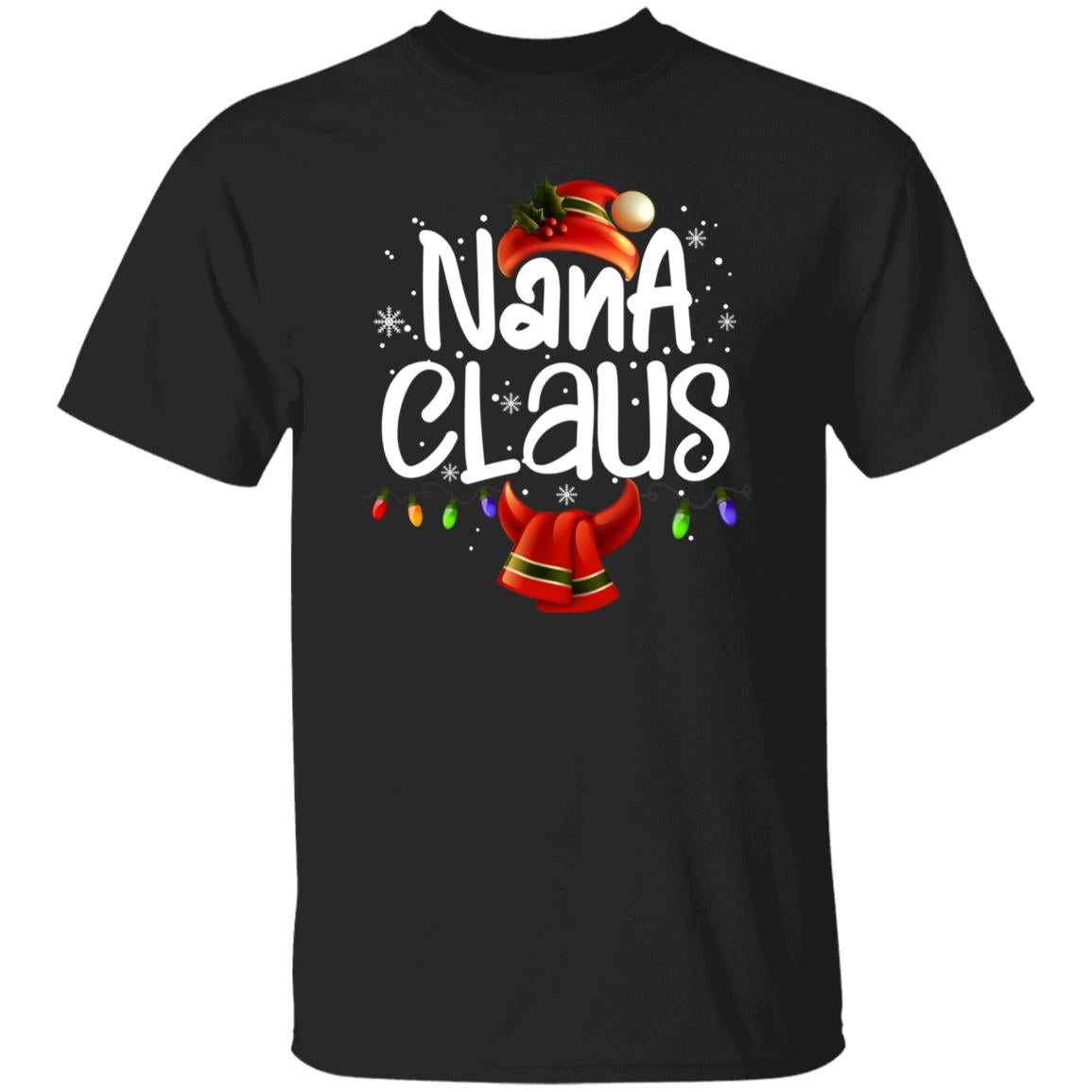 Nana Claus Unisex shirt nana Holiday tee Black Dark Heather-Family-Gift-Planet
