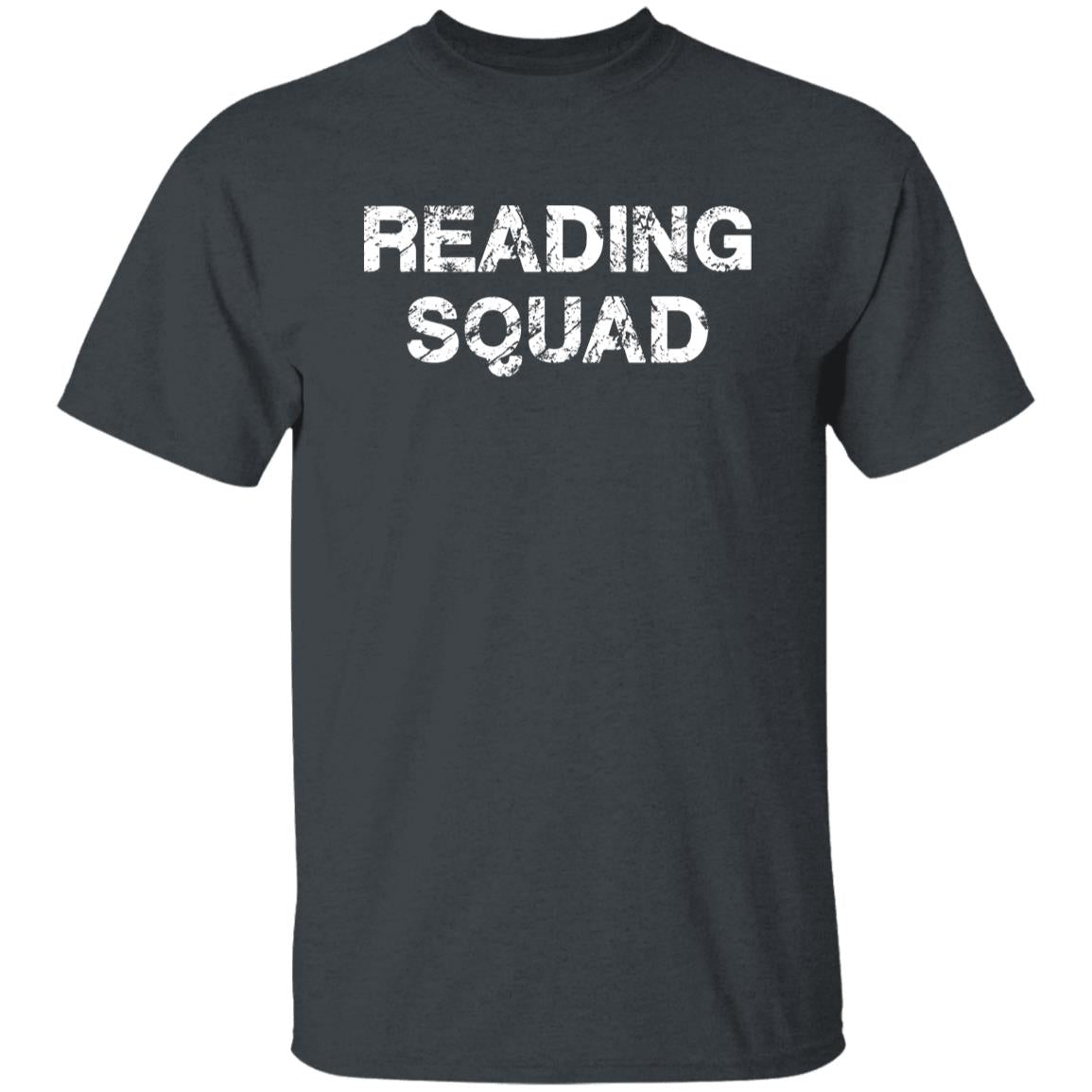 Reading squad Unisex T-shirt gift reading teacher tee black dark heather-Dark Heather-Family-Gift-Planet