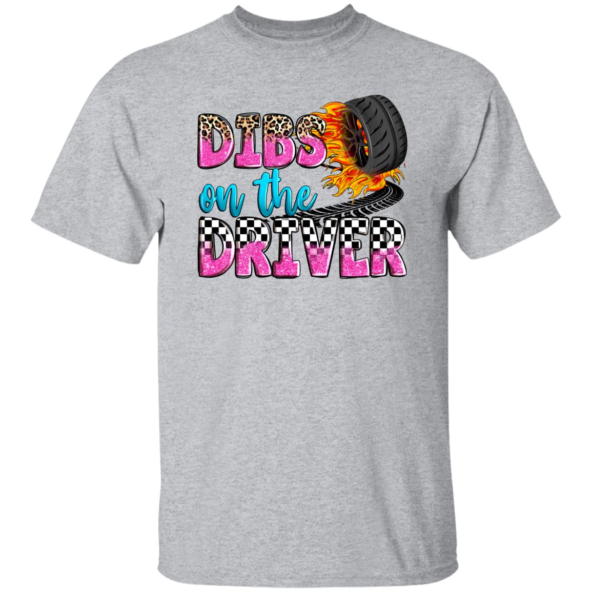 Dibs on the driver T-Shirt gift Racer wife truck driver girlfriend Unisex Tee Sand White Sport Grey-Family-Gift-Planet