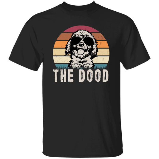 The Dood T-Shirt gift Retro Dood Dog owner Unisex Tee Black Navy Dark Heather-Black-Family-Gift-Planet
