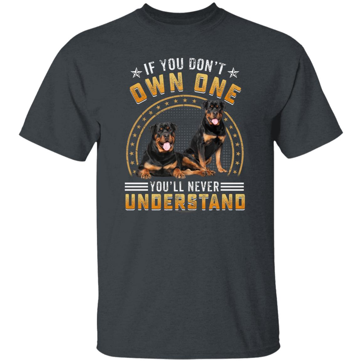 If you dont own one T-Shirt gift Rottweiler Dog mom Unisex tee Black Navy Dark Heather-Family-Gift-Planet