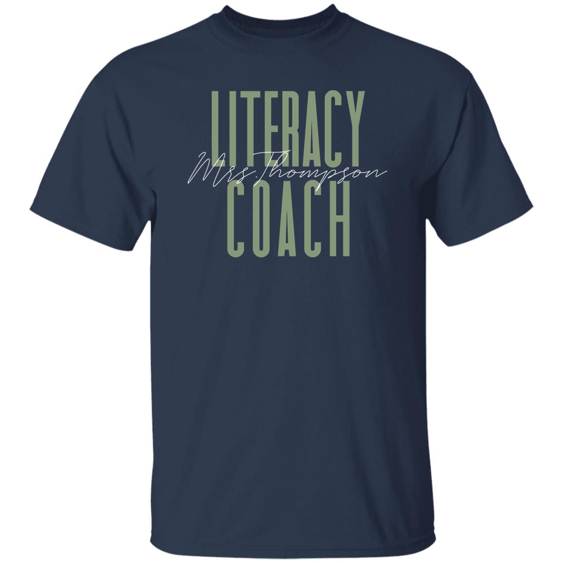 Literacy coach T-Shirt gift Reading Specialist Customized Unisex tee Black Navy Dark Heather-Family-Gift-Planet