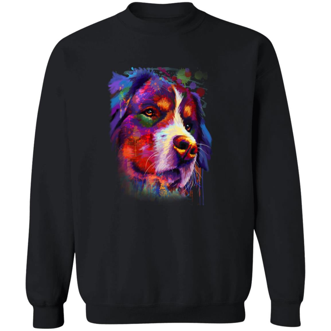 Artistic Bernese mountain dog Unisex Crewneck Sweatshirt digital Art-Family-Gift-Planet