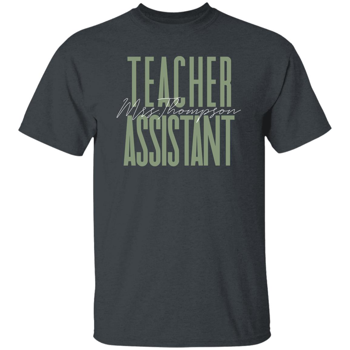 Teacher assistant T-Shirt gift Substitute teacher Customized Unisex tee Black Navy Dark Heather-Family-Gift-Planet