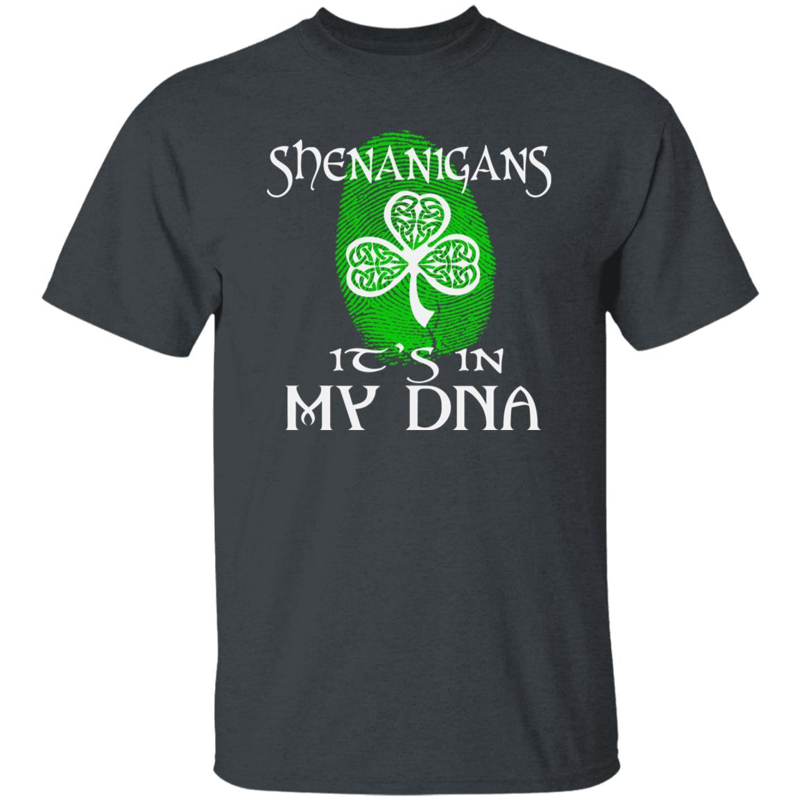 Shenanigans It's in my DNA St Patrick Day Unisex t-shirt 4XL 5XL 6XL Irish Green-Dark Heather-Family-Gift-Planet