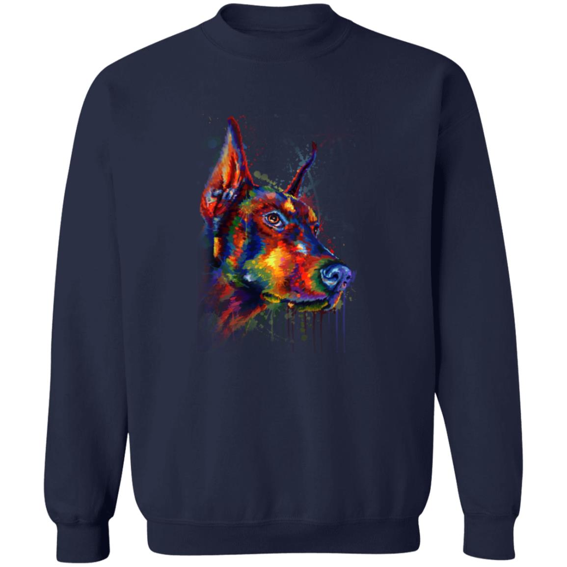 Artistic Doberman dog Unisex Crewneck Sweatshirt digital Art-Family-Gift-Planet