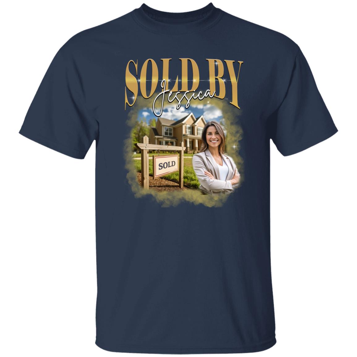 Custom Sold by T-Shirt gift Your own photo Realtor Real Estate Agent Unisex Tee Black Navy Dark Heather-Family-Gift-Planet