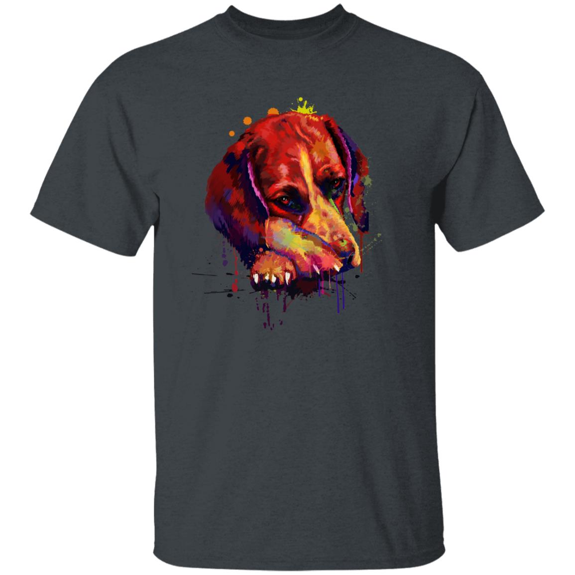 Watercolor Painting Beagle dog Unisex shirt S-2XL black navy dark heather-Dark Heather-Family-Gift-Planet