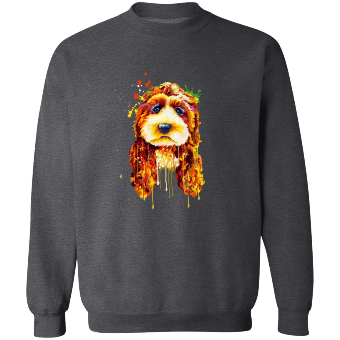 Artistic Poodle dog Unisex Crewneck Sweatshirt digital Art-Family-Gift-Planet