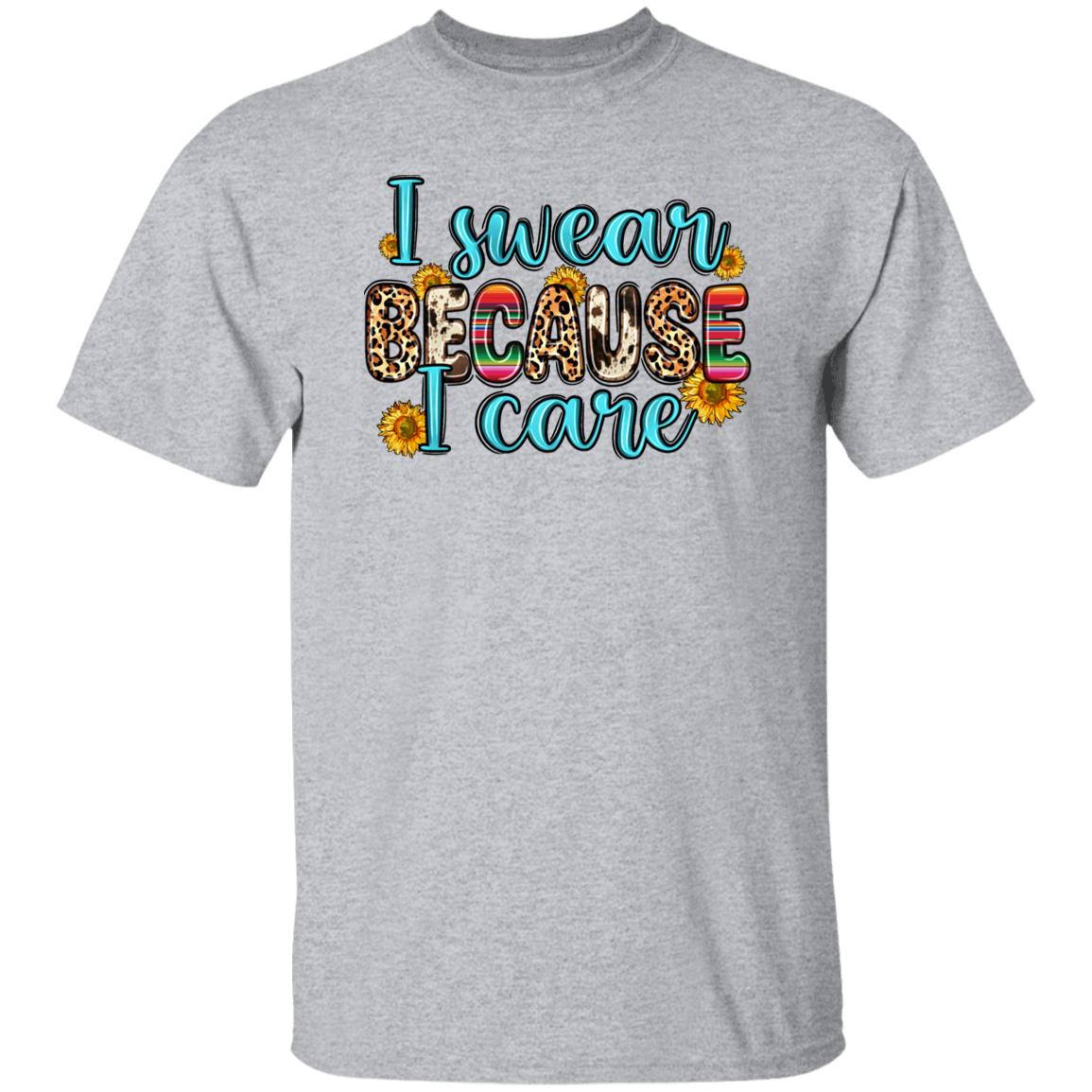 I swear because I care T-Shirt Mama Unisex Tee Sand White Sport Grey-Family-Gift-Planet