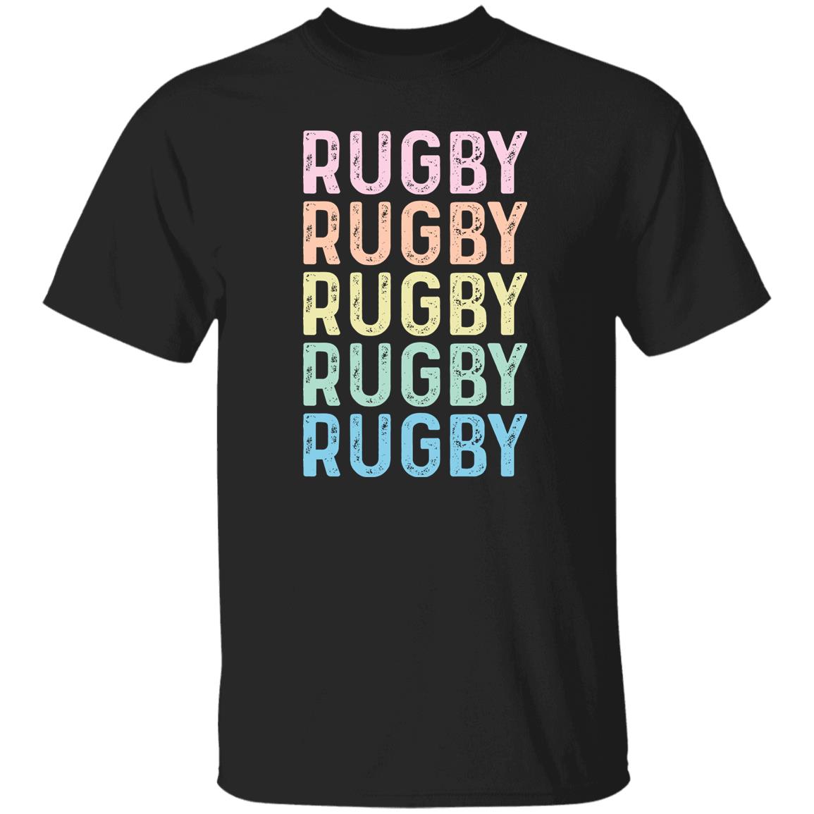 Rugby Unisex Shirt, Rugby player tee Black S-2XL-Black-Family-Gift-Planet